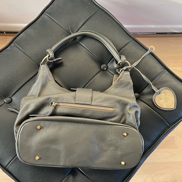 Robert Dice: Vintage Dove Grey Leather Bag unique high quality Y2K style - Picture 5 of 6